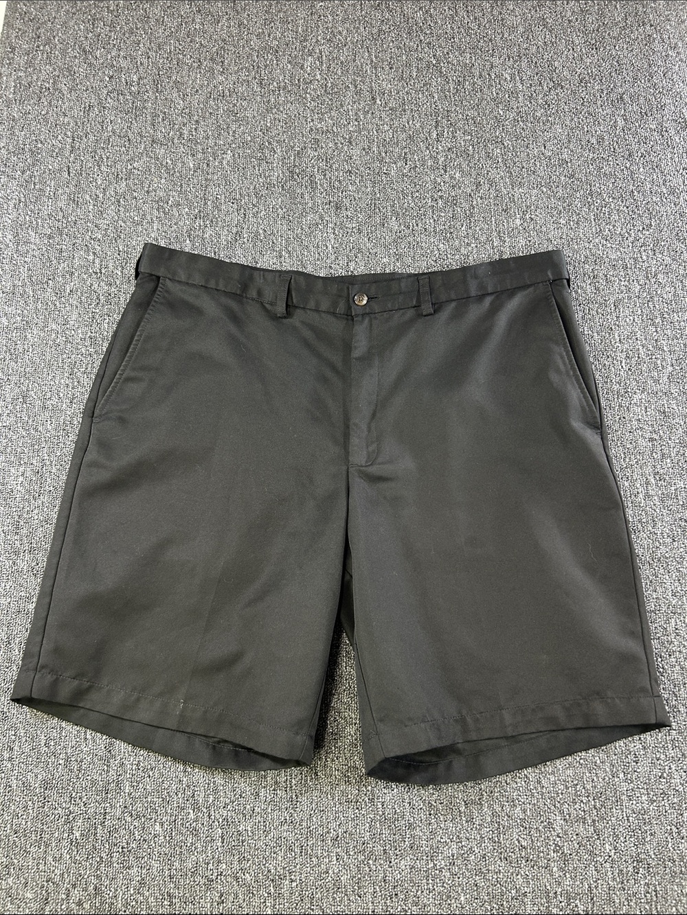 Haggar Men’s Black Dress Shorts Size 38 Flat Front Golf Casual Shorts